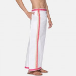 Men White Solid Cotton Readymade Dhoti