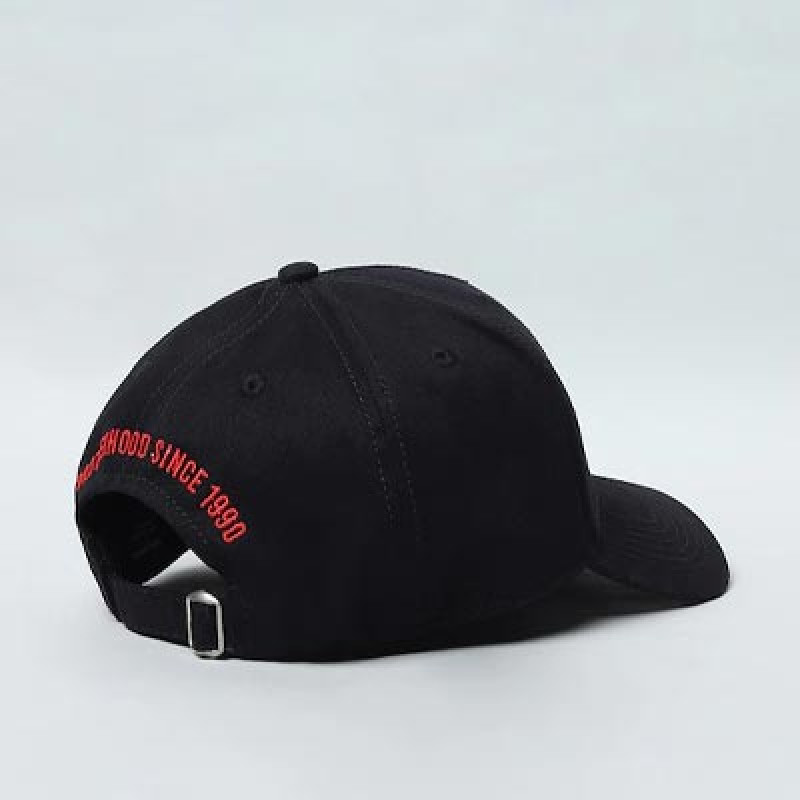 Men Black & Red Embroidered Baseball Cap