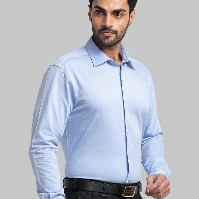 Men Blue Slim Fit Formal Shirt